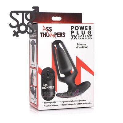 AG675 "AT Power Plug 7X Hollow Anal Plug w/ Remote Control"