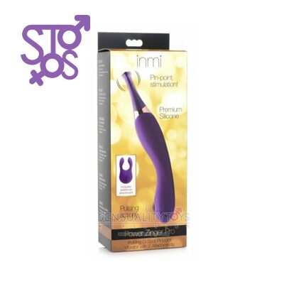 AG690 "IN Power Zinger Pro Pulsing G-Spot Pinpoint Vibrator w/ 2 Attachments"