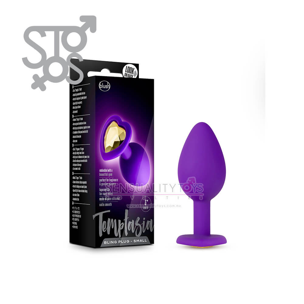BL-95831 TEMPTASIA - BLING PLUG SMALL - PURPLE
