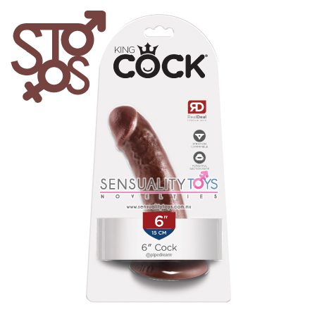 PD5501-29 King Cock 6" Cock - Brown