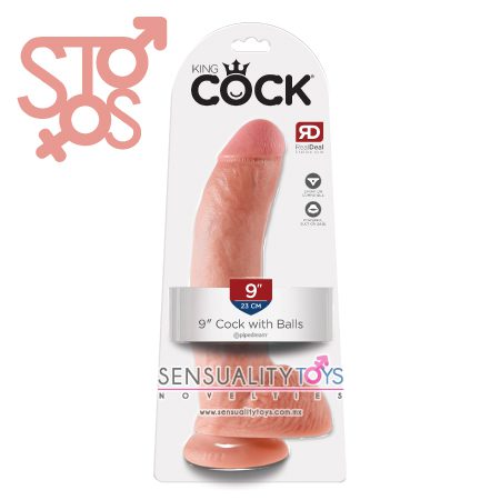 PD5508-21 King Cock 9" with Balls - Light