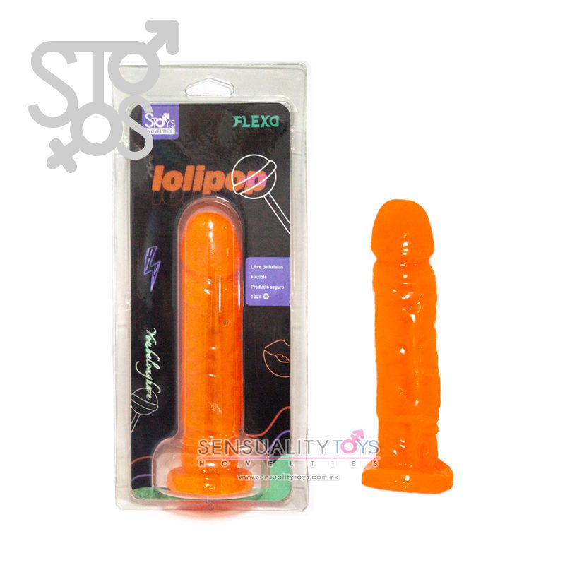 ST-010 FLEXO KNDYPOPS - 6.75" DILDO FLEXIBLE - LOLLIPOP