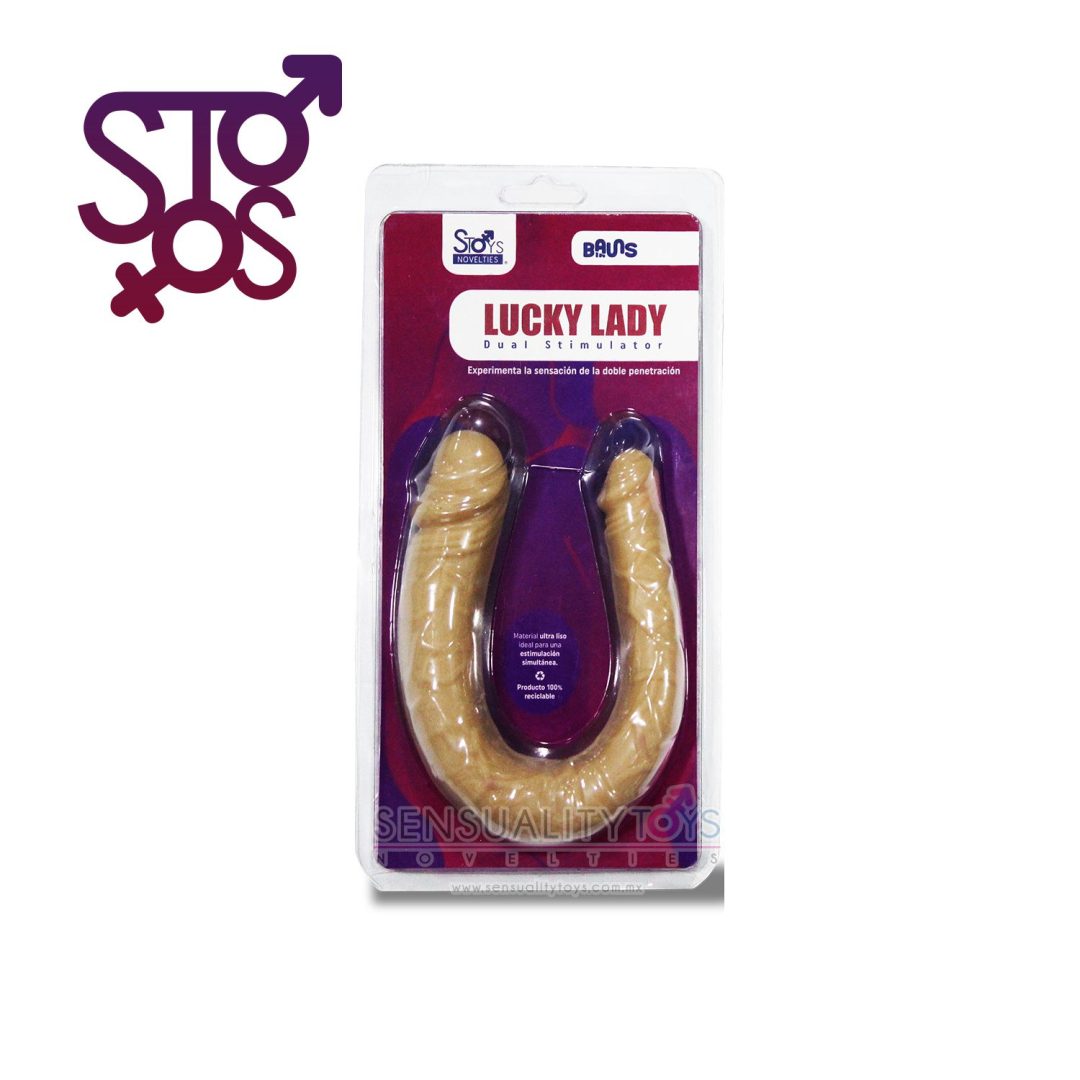 ST-26 BAUNS IN - 12" DOUBLE SIDED DILDO - LUCKY LADY