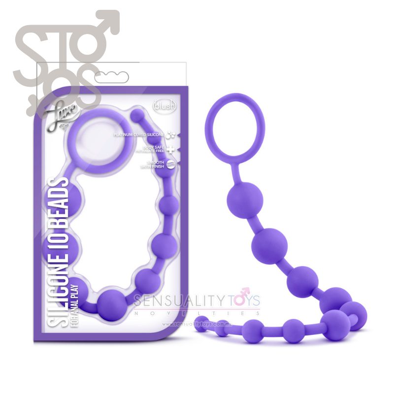 BL-11001 LUXE - SILICONE 10 BEADS - PURPLE