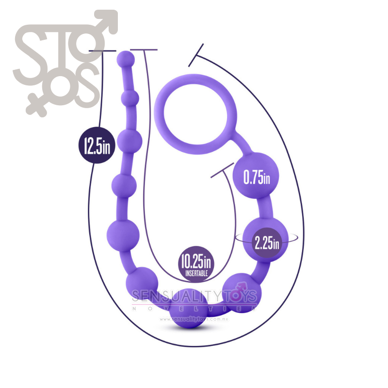 BL-11001 LUXE - SILICONE 10 BEADS - PURPLE - Imagen 3