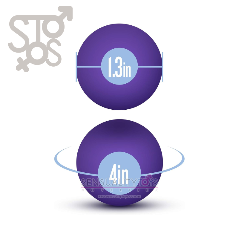 BL-56401 LUXE - DOUBLE O BEGINNER KEGEL BALLS - MORADO - Imagen 4