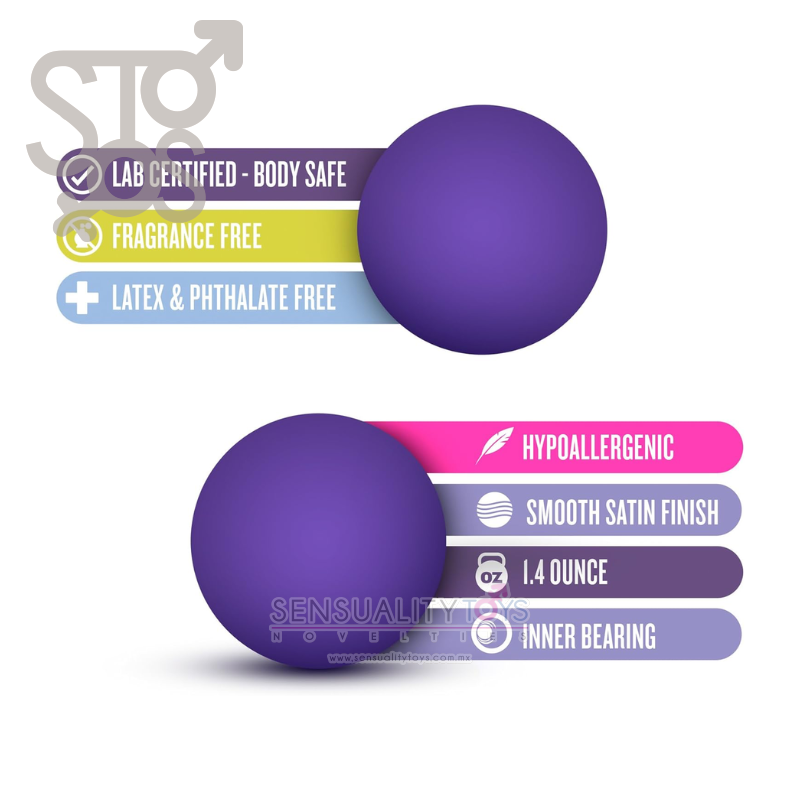 BL-56401 LUXE - DOUBLE O BEGINNER KEGEL BALLS - MORADO - Imagen 5