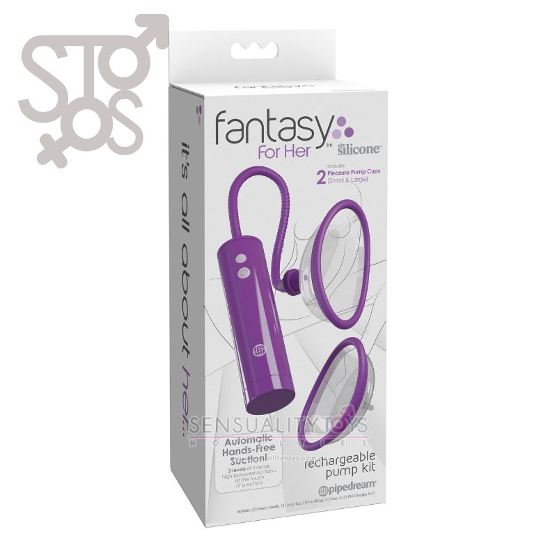 PD4966-12 Fantasy For Her Rechargeable Pleasure Pump Kit - Purple
