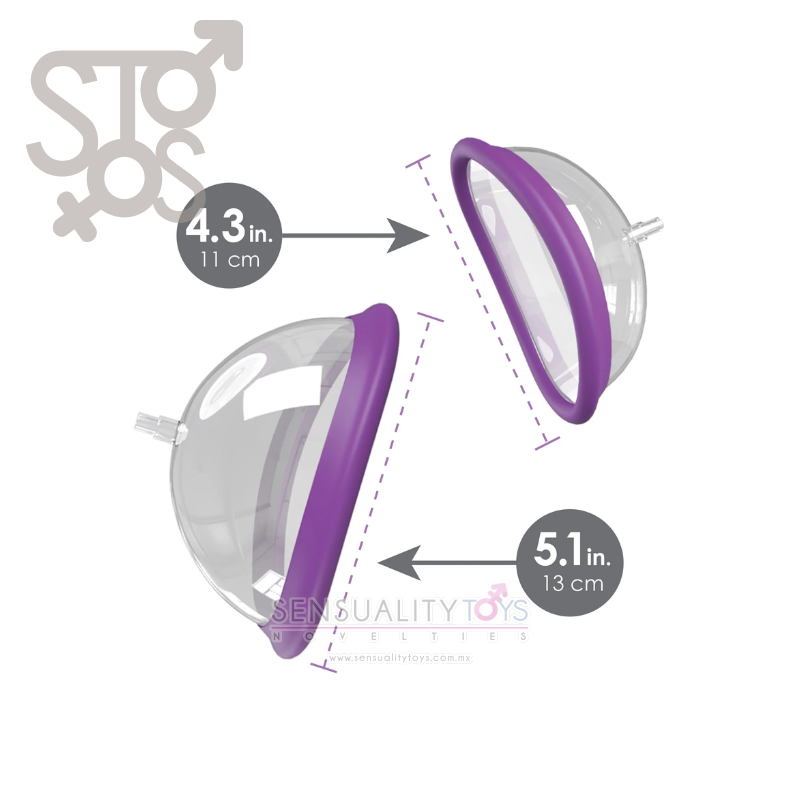 PD4966-12 Fantasy For Her Rechargeable Pleasure Pump Kit - Purple - Imagen 4