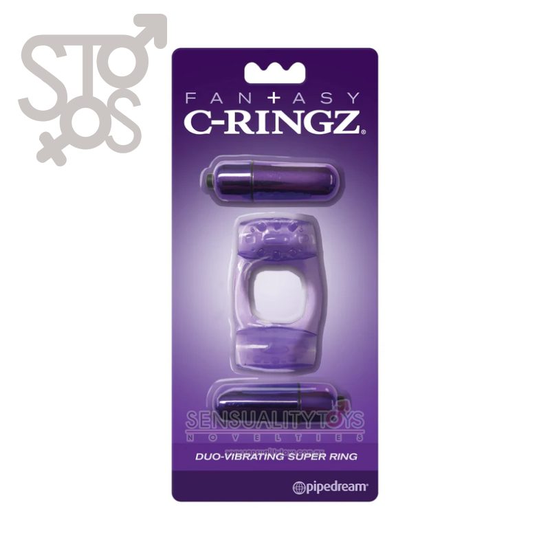 PD5863-12 FANTASY C-RINGZ DUO-VIBRATING SUPER RING - PURPLE