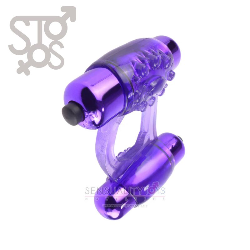 PD5863-12 FANTASY C-RINGZ DUO-VIBRATING SUPER RING - PURPLE - Imagen 3