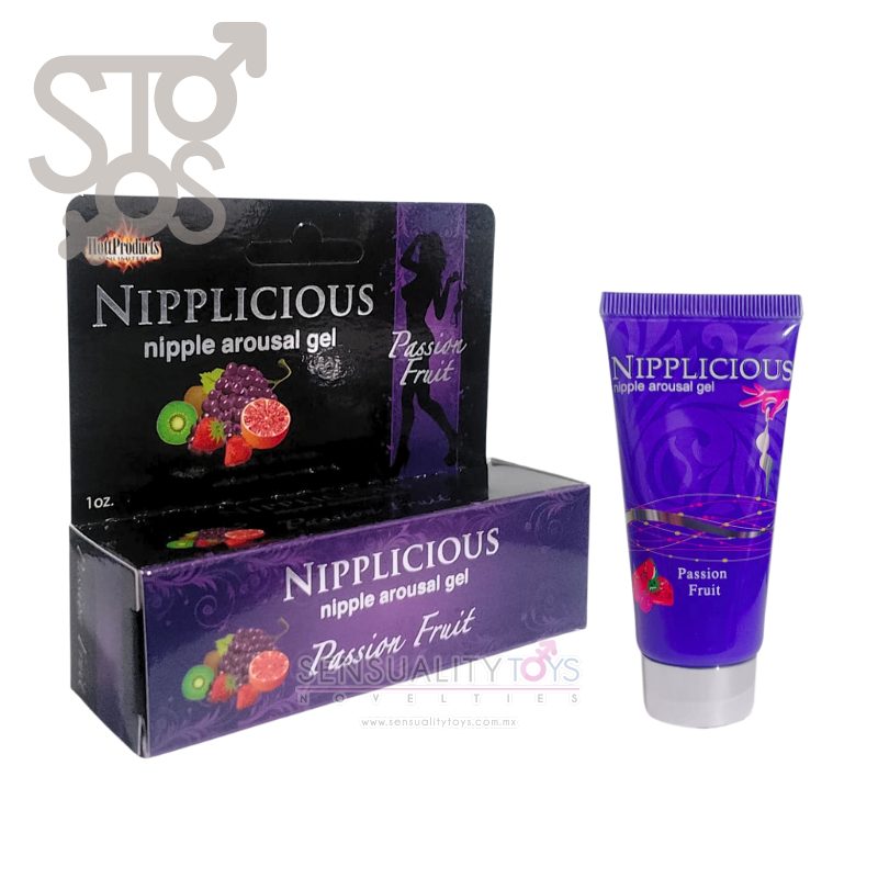HP2583 NIPPLICIOUS. NIPPLE AROUSAL GEL. 1OZ. TUBE. PASSION FRUIT