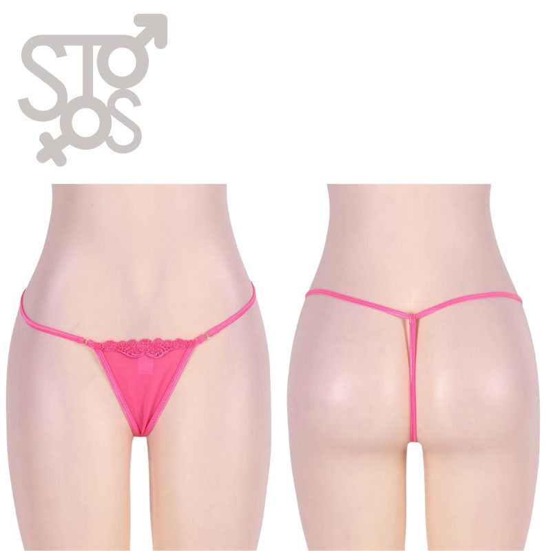 P5083-3P1115 Sexy Pink G String Thong Underwear - L