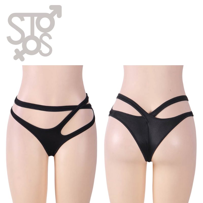 P5119P1115 Black Open Waist ladies Underwear - M-L