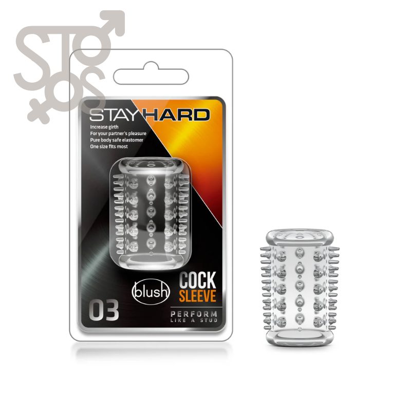 BL-00312 STAY HARD - COCK SLEEVE 03 - CLEAR