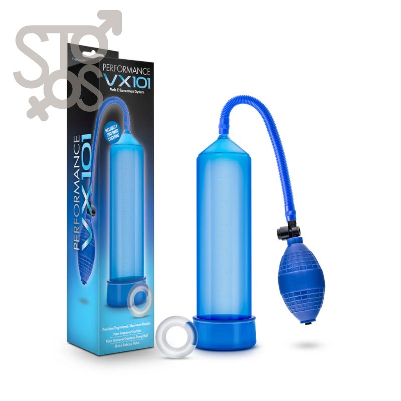 BL-01102 PERFORMANCE - VX101 MALE ENHANCEMENT PUMP - BLUE