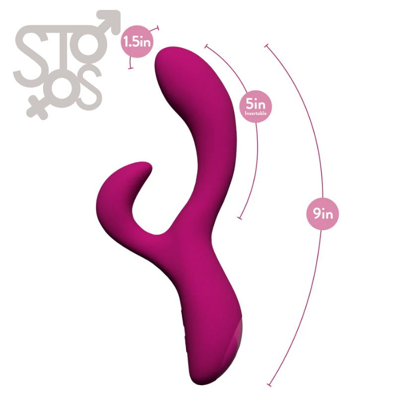 BL-41520 BLUSH - QUINN - RABBIT VIBRATOR - BURGUNDY. - Imagen 6
