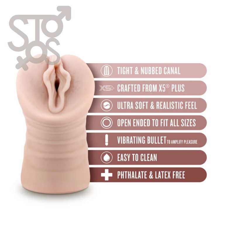 BL-73403 ENLUST - DESTINI- VIBRATING STROKER - BEIGE - Imagen 2