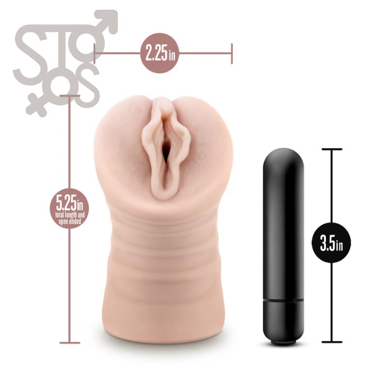 BL-73403 ENLUST - DESTINI- VIBRATING STROKER - BEIGE - Imagen 3