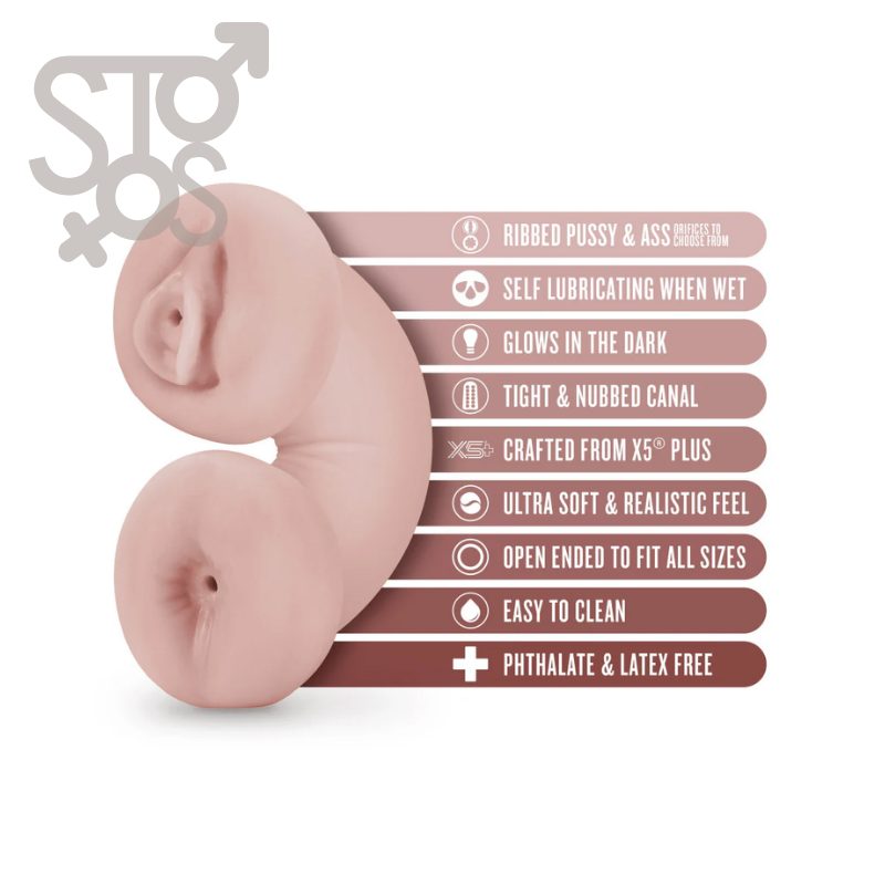 BL-84073 ENLUST - TASHA - SOFT AND WET GLOW IN THE DARK STROKER - BEIGE - Imagen 2