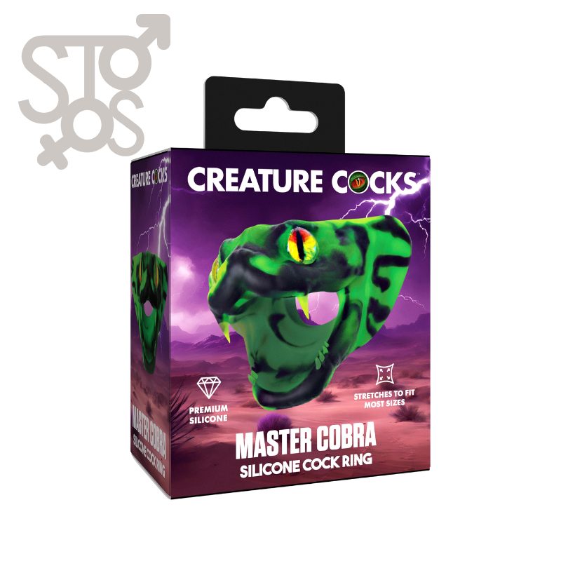 AH699-Green CC Master Cobra Silicone Cock Ring - Green