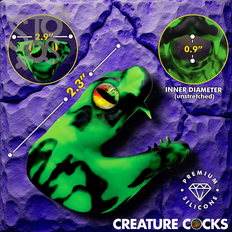 AH699-Green CC Master Cobra Silicone Cock Ring - Green - Imagen 3