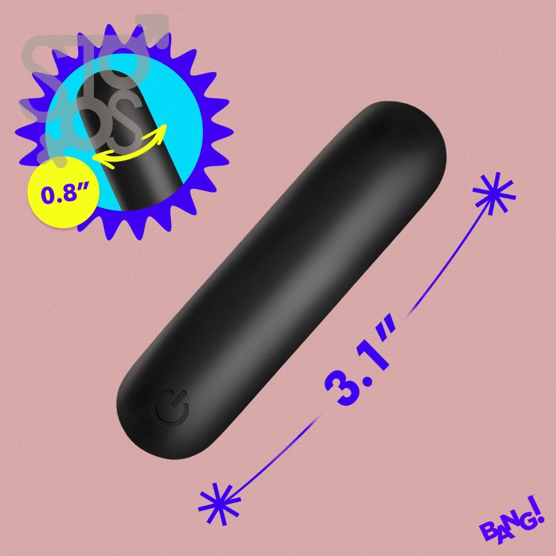 AH717-Black BG Flexible Silicone Bullet - Black - Imagen 2