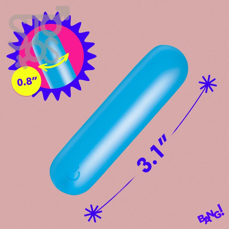 AH717-Blue BG Flexible Silicone Bullet - Blue - Imagen 2