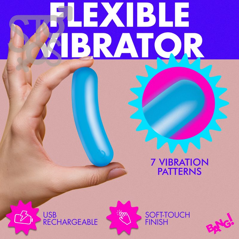 AH717-Blue BG Flexible Silicone Bullet - Blue - Imagen 3