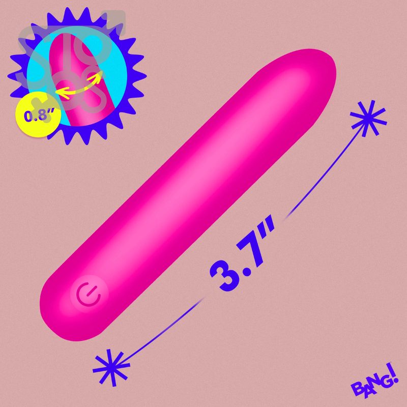 AH718-Pink BG Flexible Tapered Silicone Bullet - Pink - Imagen 2