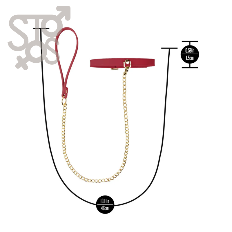 BL-55548 Temptasia® Ardor® - Collar & Leash - Red - Imagen 3