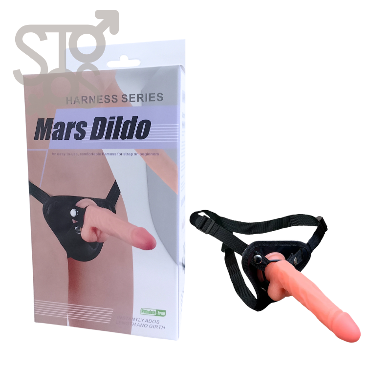 QSCD-001 HARNESS SERIES MARS DILDO- FLESH