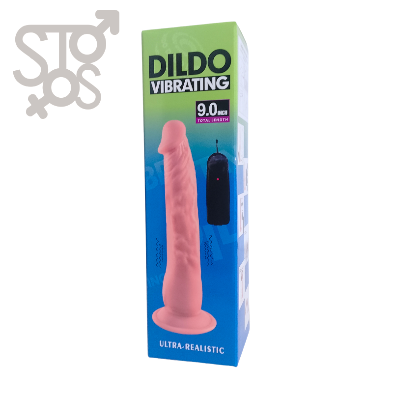 QSDZ-002-A DILDO VIBRATING ULTRA REALISTIC 9 INCH