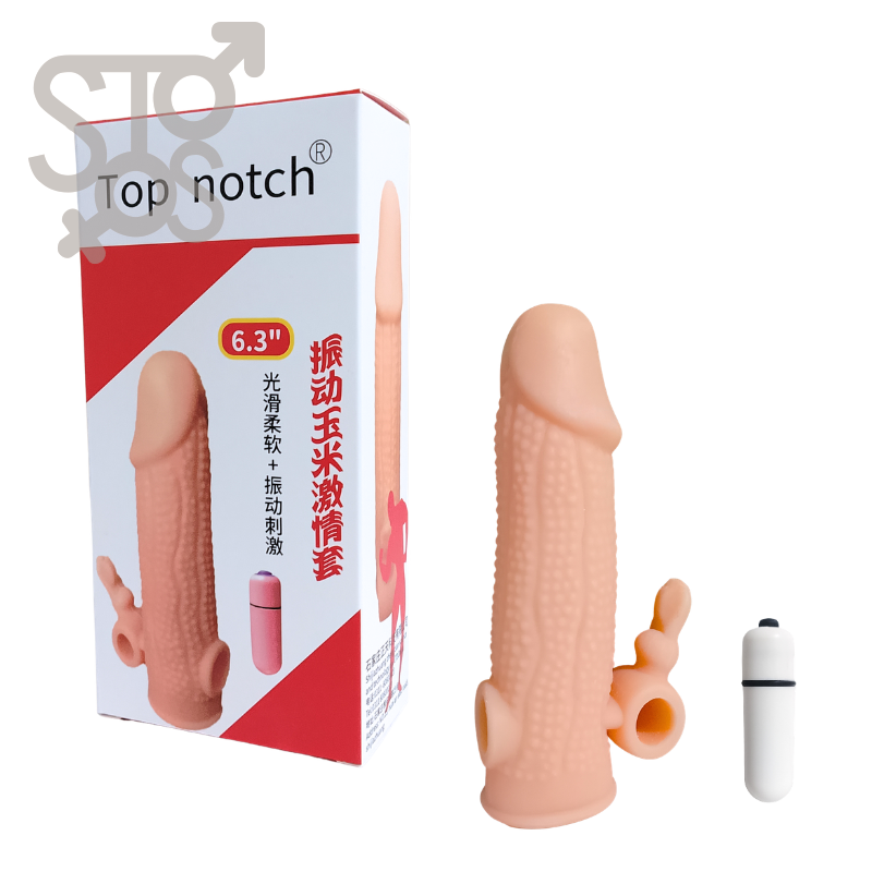 00551 TOP NOTCH FUNDA FLESH MAIZ CON BALA VIBRADORA 6.3"