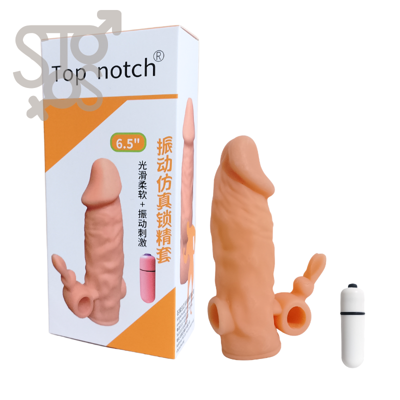00557 TOP NOTCH FUNDA REALISTA CON BALA VIBRADORA FLESH 6.5"